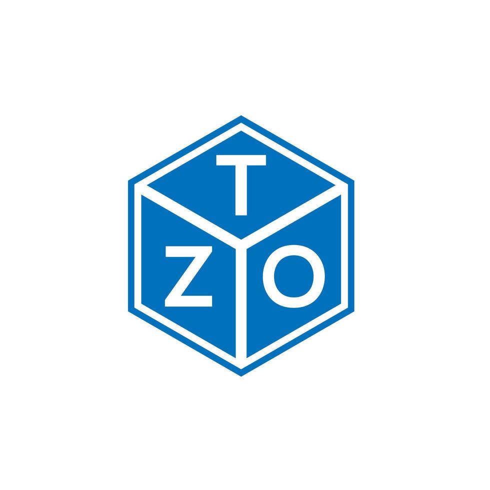 Tzo-Brief-Logo-Design auf schwarzem Hintergrund. tzo kreative Initialen schreiben Logo-Konzept. Tzo-Buchstaben-Design. vektor