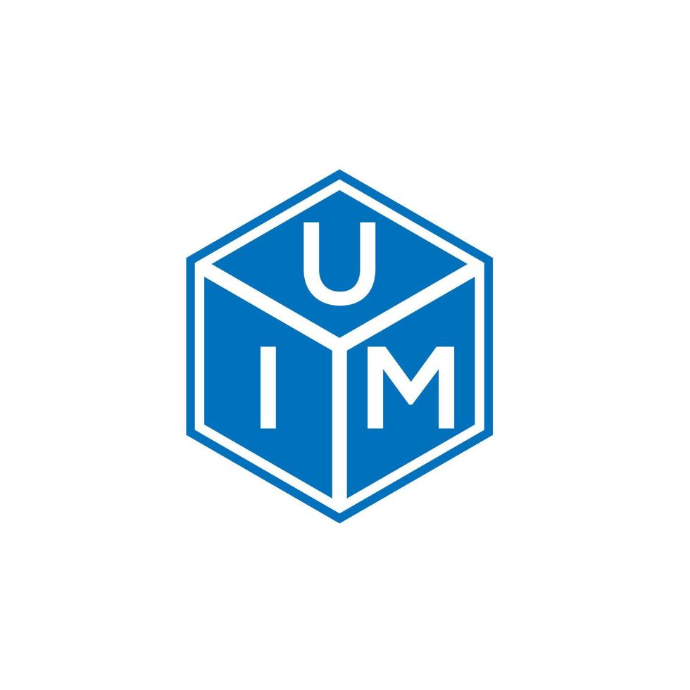 uim brev logotyp design på svart bakgrund. uim kreativa initialer bokstavslogotyp koncept. uim bokstavsdesign. vektor