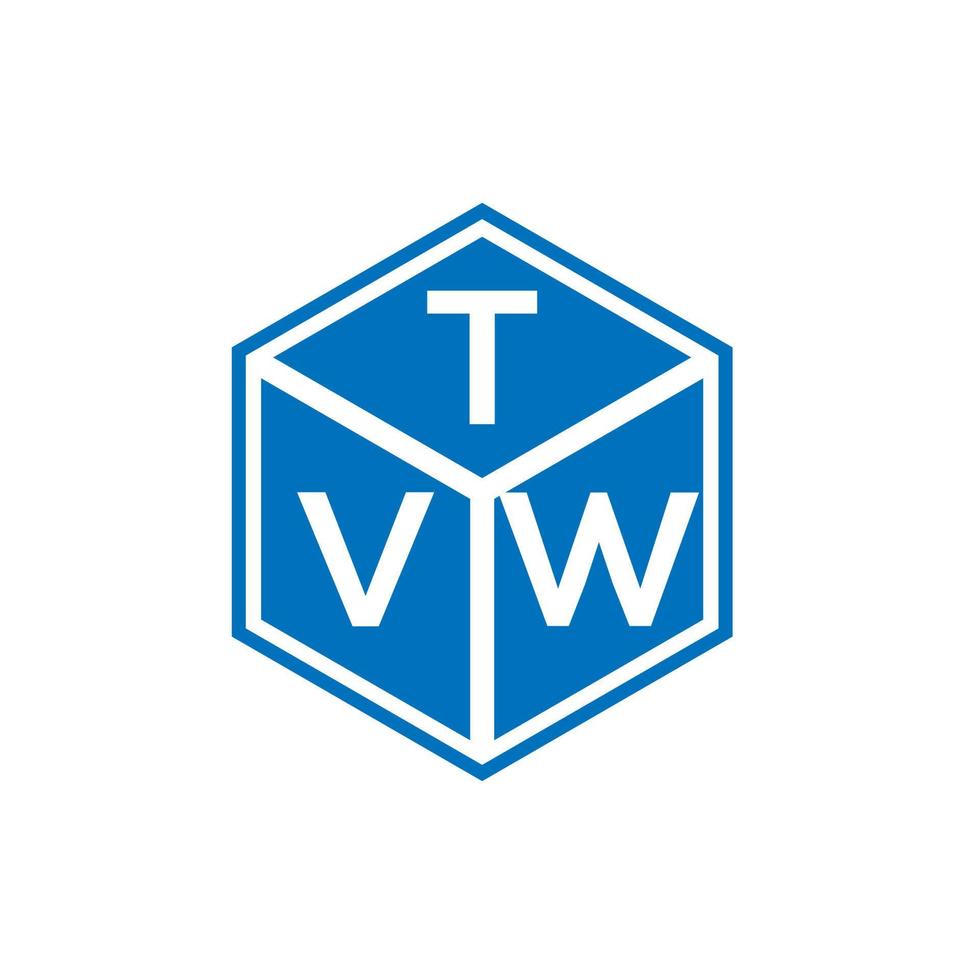 tvw-Buchstaben-Logo-Design auf schwarzem Hintergrund. tvw kreative Initialen schreiben Logo-Konzept. TVW-Briefgestaltung. vektor