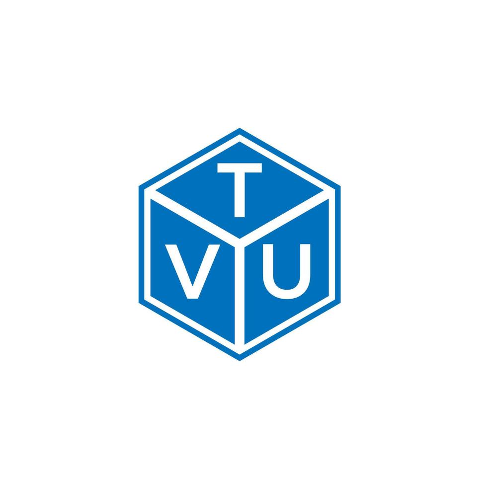 tvu-Buchstaben-Logo-Design auf schwarzem Hintergrund. tvu kreative Initialen schreiben Logo-Konzept. tvu Briefgestaltung. vektor