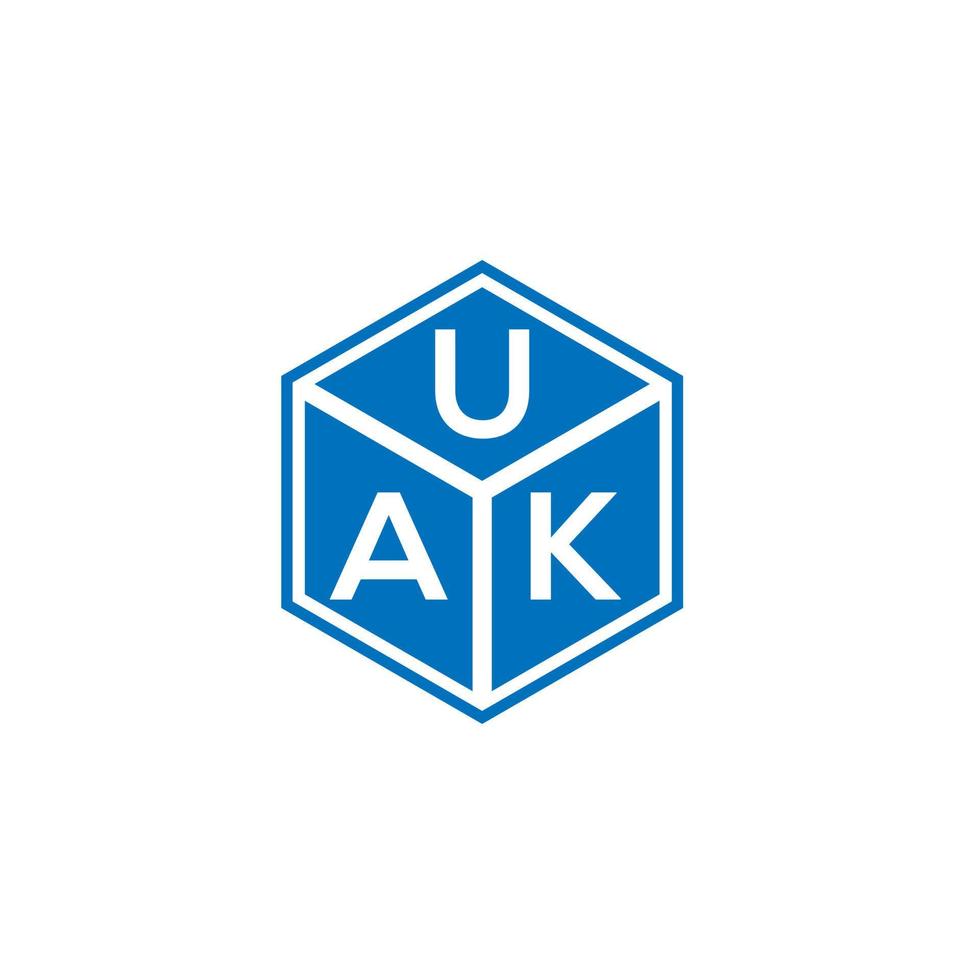 uak-Buchstaben-Logo-Design auf schwarzem Hintergrund. uak kreative Initialen schreiben Logo-Konzept. UAK-Buchstaben-Design. vektor