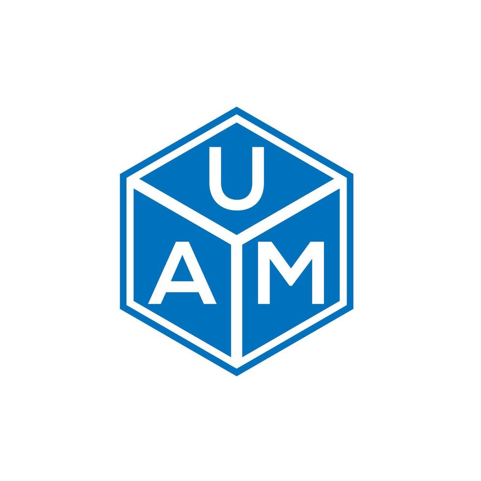 uam brev logotyp design på svart bakgrund. uam kreativa initialer brev logotyp koncept. uam bokstavsdesign. vektor