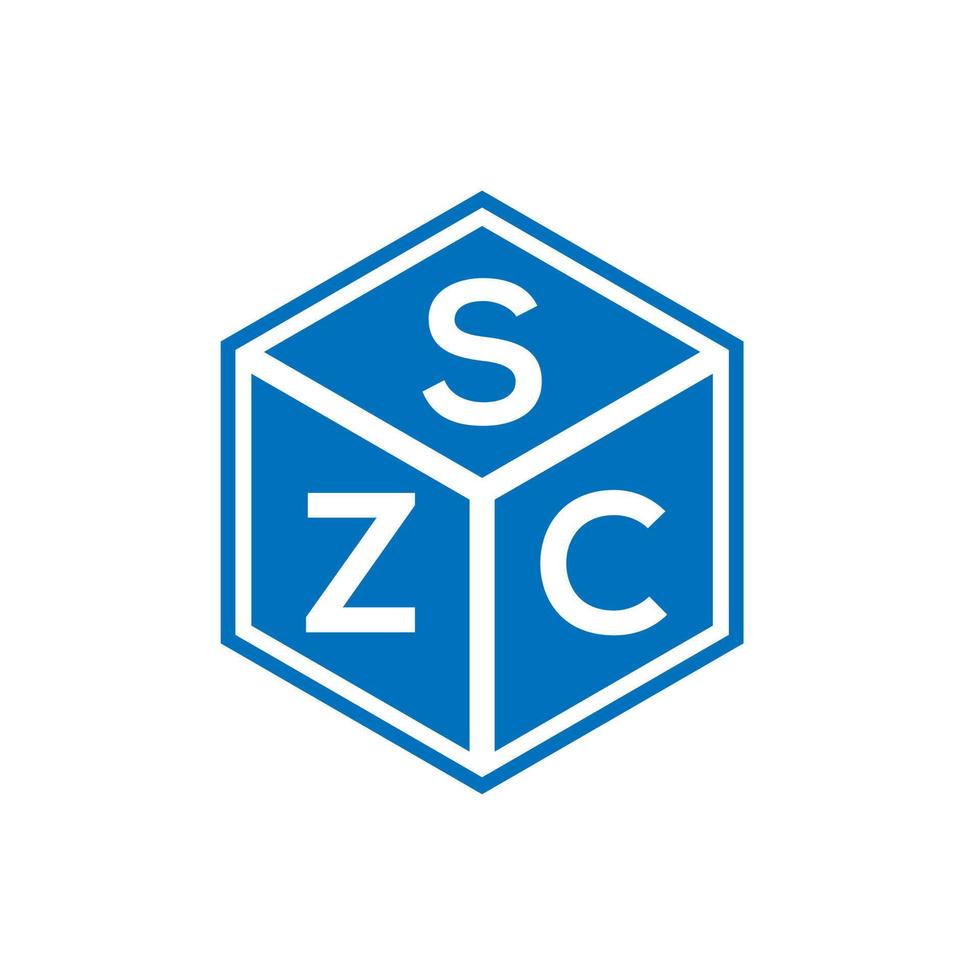 szc brev logotyp design på svart bakgrund. szc kreativa initialer brev logotyp koncept. szc bokstavsdesign. vektor