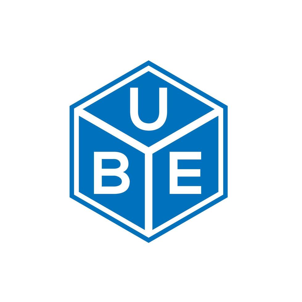 ube bokstav logo design på svart bakgrund. ube kreativa initialer brev logotyp koncept. ube bokstav design. vektor