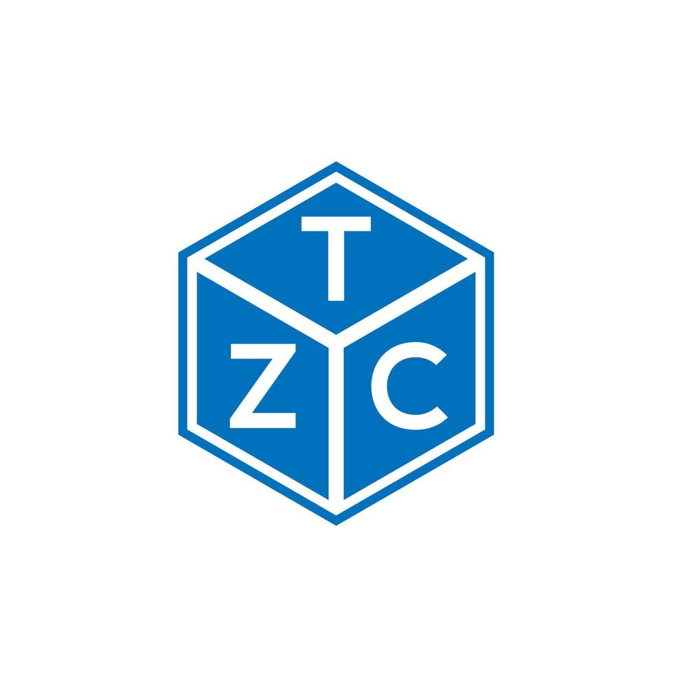 tzc-Buchstaben-Logo-Design auf schwarzem Hintergrund. tzc kreative Initialen schreiben Logo-Konzept. tzc Briefgestaltung. vektor