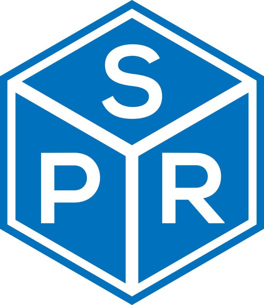 spr brev logotyp design på svart bakgrund. spr kreativa initialer brev logotyp koncept. spr bokstav design. vektor