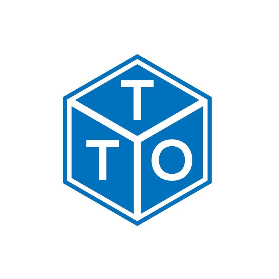 tto-Brief-Logo-Design auf schwarzem Hintergrund. tto kreatives Initialen-Buchstaben-Logo-Konzept. tto Briefgestaltung. vektor