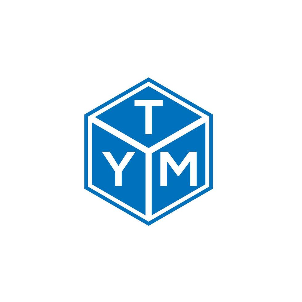 tym brev logotyp design på svart bakgrund. tym kreativa initialer brev logotyp koncept. tym brev design. vektor