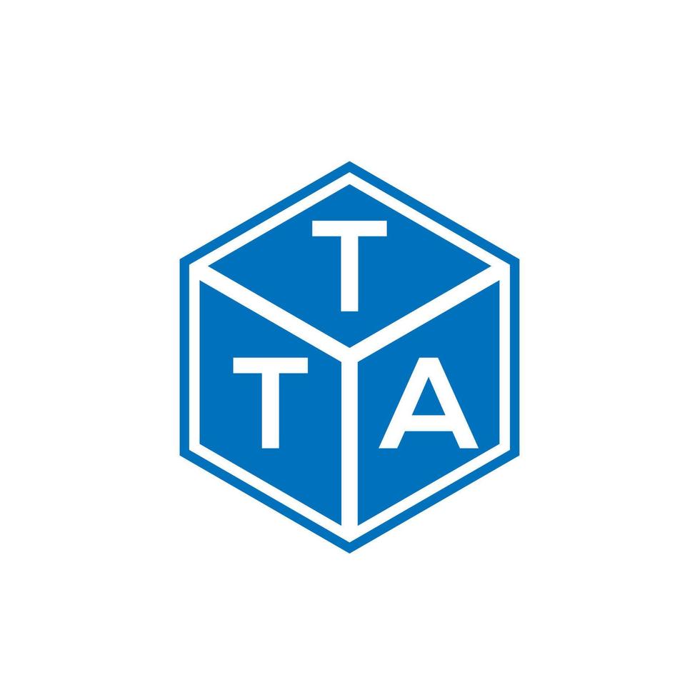 tta-Buchstaben-Logo-Design auf schwarzem Hintergrund. tta kreatives Initialen-Buchstaben-Logo-Konzept. tta Briefgestaltung. vektor