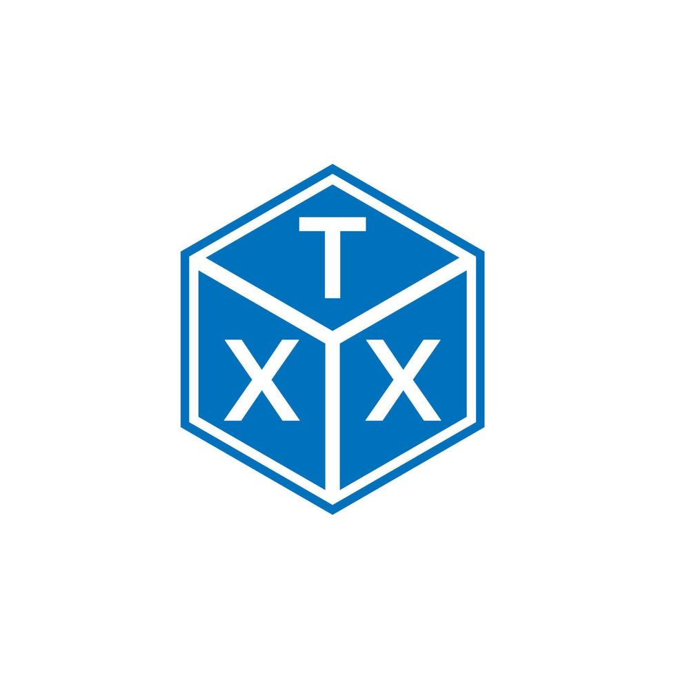 txx-Buchstaben-Logo-Design auf schwarzem Hintergrund. txx kreative Initialen schreiben Logo-Konzept. txx Briefgestaltung. vektor