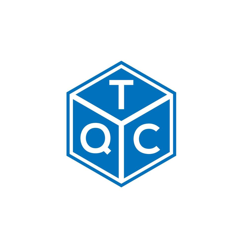 tqc-Brief-Logo-Design auf schwarzem Hintergrund. tqc kreative Initialen schreiben Logo-Konzept. tqc Briefgestaltung. vektor