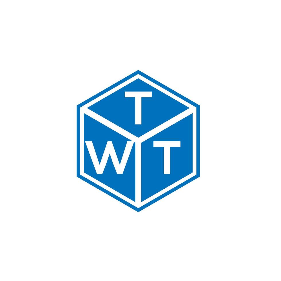 twt brev logotyp design på svart bakgrund. twt kreativa initialer brev logotyp koncept. twt brev design. vektor