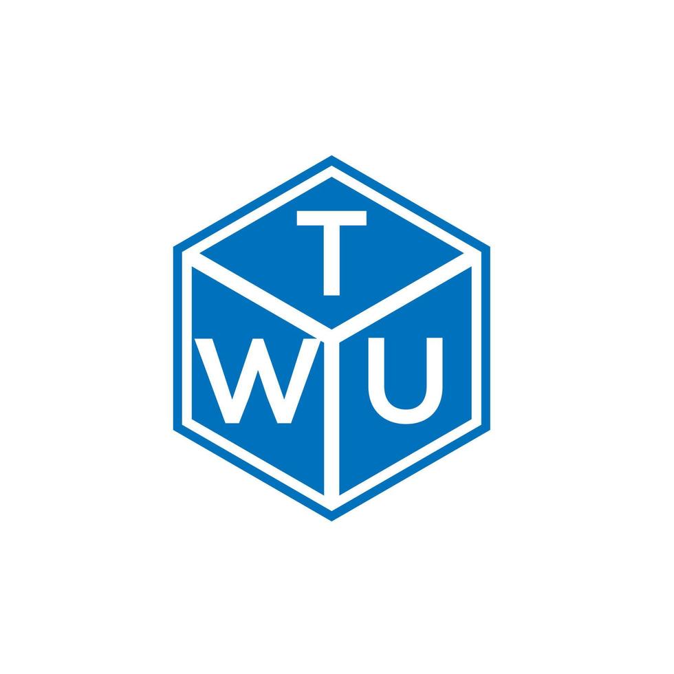 twu brev logotyp design på svart bakgrund. twu kreativa initialer brev logotyp koncept. design med två bokstaver. vektor