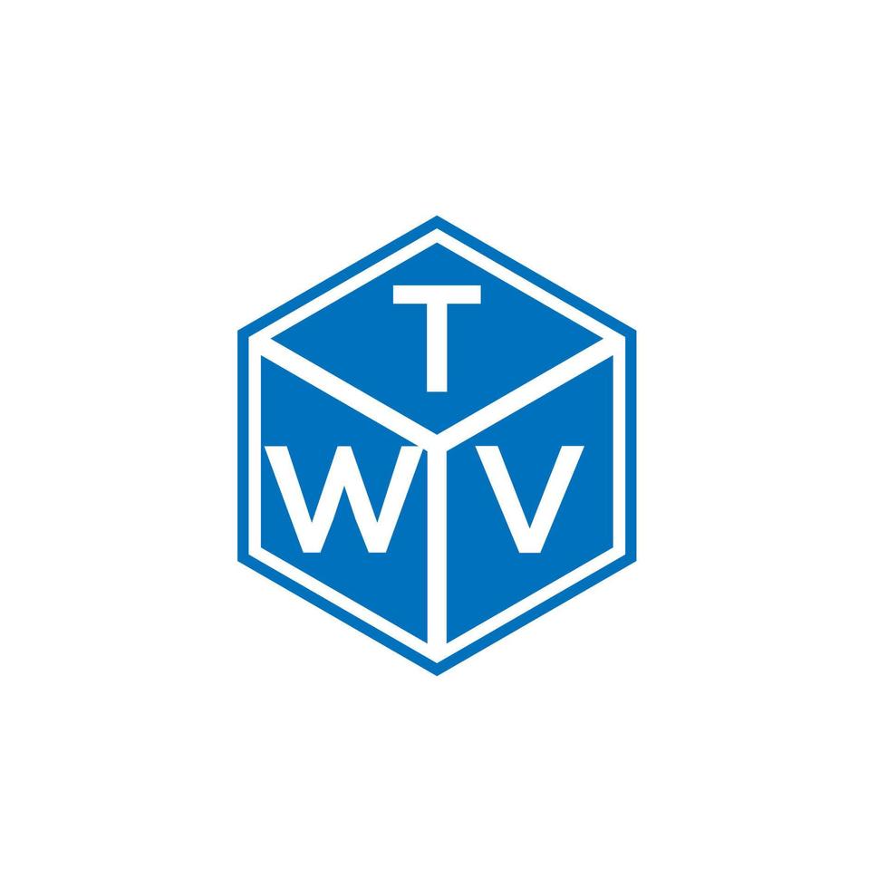 twv-Buchstaben-Logo-Design auf schwarzem Hintergrund. twv kreative Initialen schreiben Logo-Konzept. twv Briefgestaltung. vektor