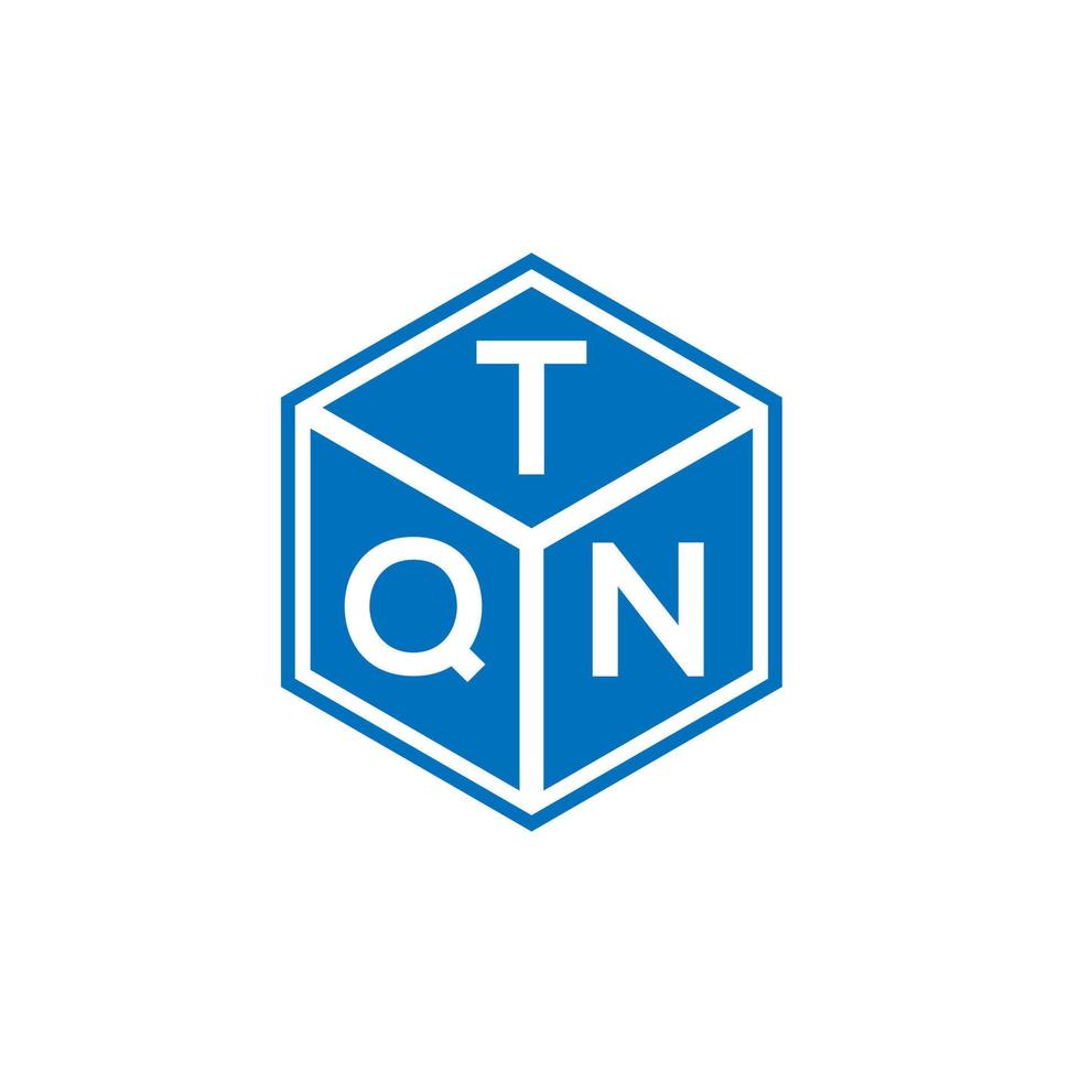 tqn brev logotyp design på svart bakgrund. tqn kreativa initialer brev logotyp koncept. tqn bokstavsdesign. vektor