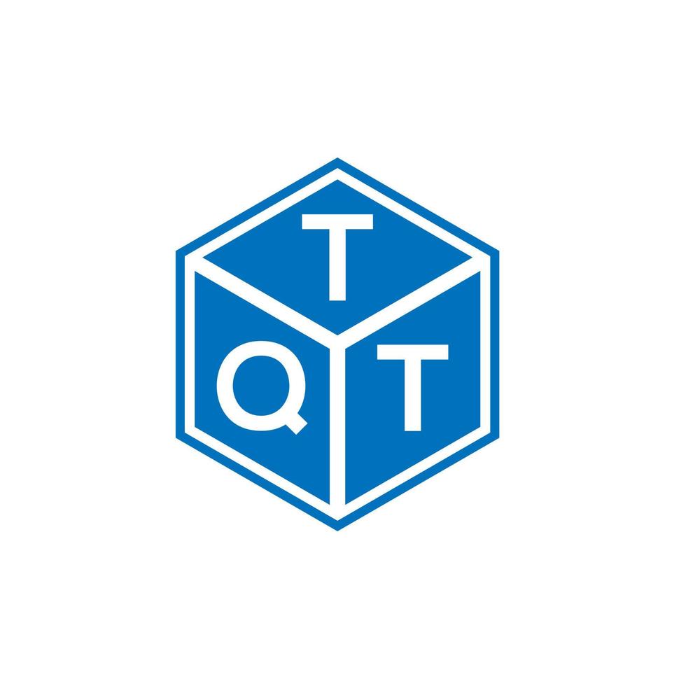 tqt brev logotyp design på svart bakgrund. tqt kreativa initialer brev logotyp koncept. tqt bokstavsdesign. vektor