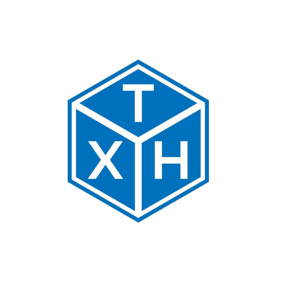 txh-Brief-Logo-Design auf schwarzem Hintergrund. txh kreative Initialen schreiben Logo-Konzept. txh Briefgestaltung. vektor