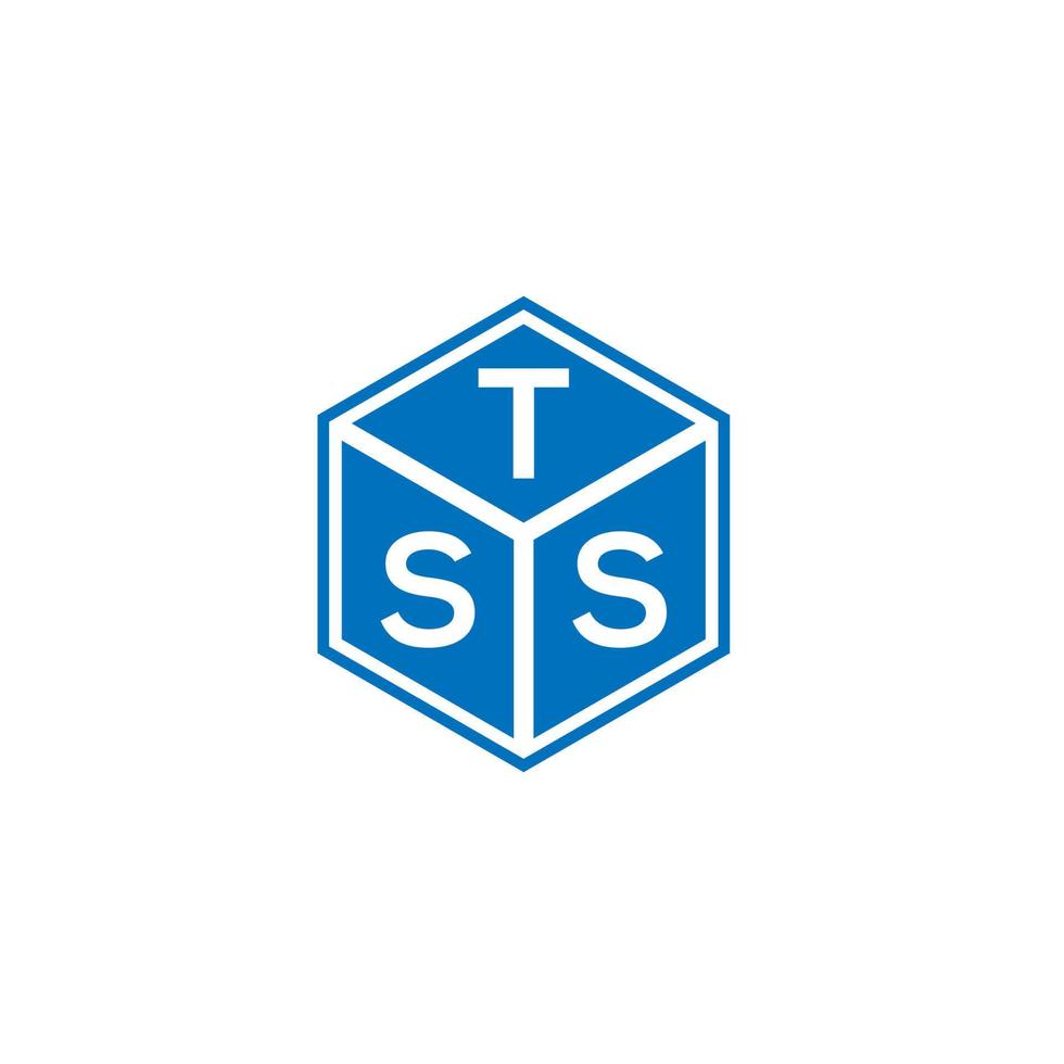 tss brev logotyp design på svart bakgrund. tss kreativa initialer brev logotyp koncept. tss bokstavsdesign. vektor