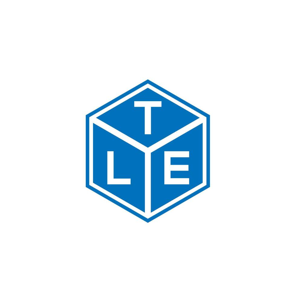 tle-Brief-Logo-Design auf schwarzem Hintergrund. tle kreative Initialen schreiben Logo-Konzept. tle Briefgestaltung. vektor