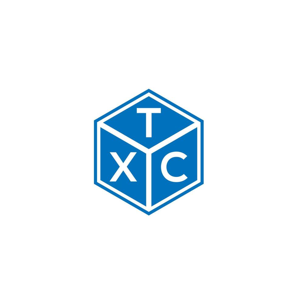 Txc brev logotyp design på svart bakgrund. txc kreativa initialer brev logotyp koncept. txc bokstavsdesign. vektor