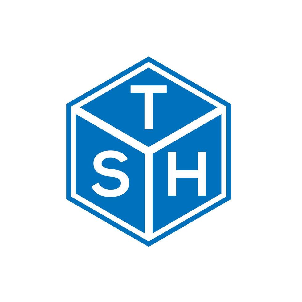 tsh brev logotyp design på svart bakgrund. tsh kreativa initialer brev logotyp koncept. tsh bokstavsdesign. vektor