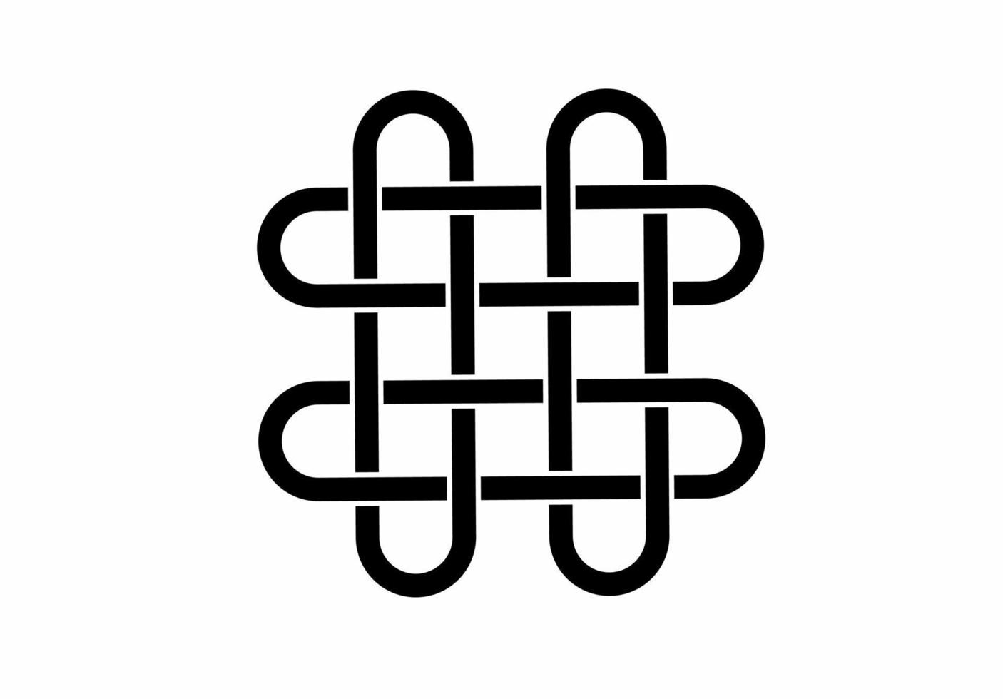 Solomon-Knotenzeichen auf weißem Hintergrund vektor