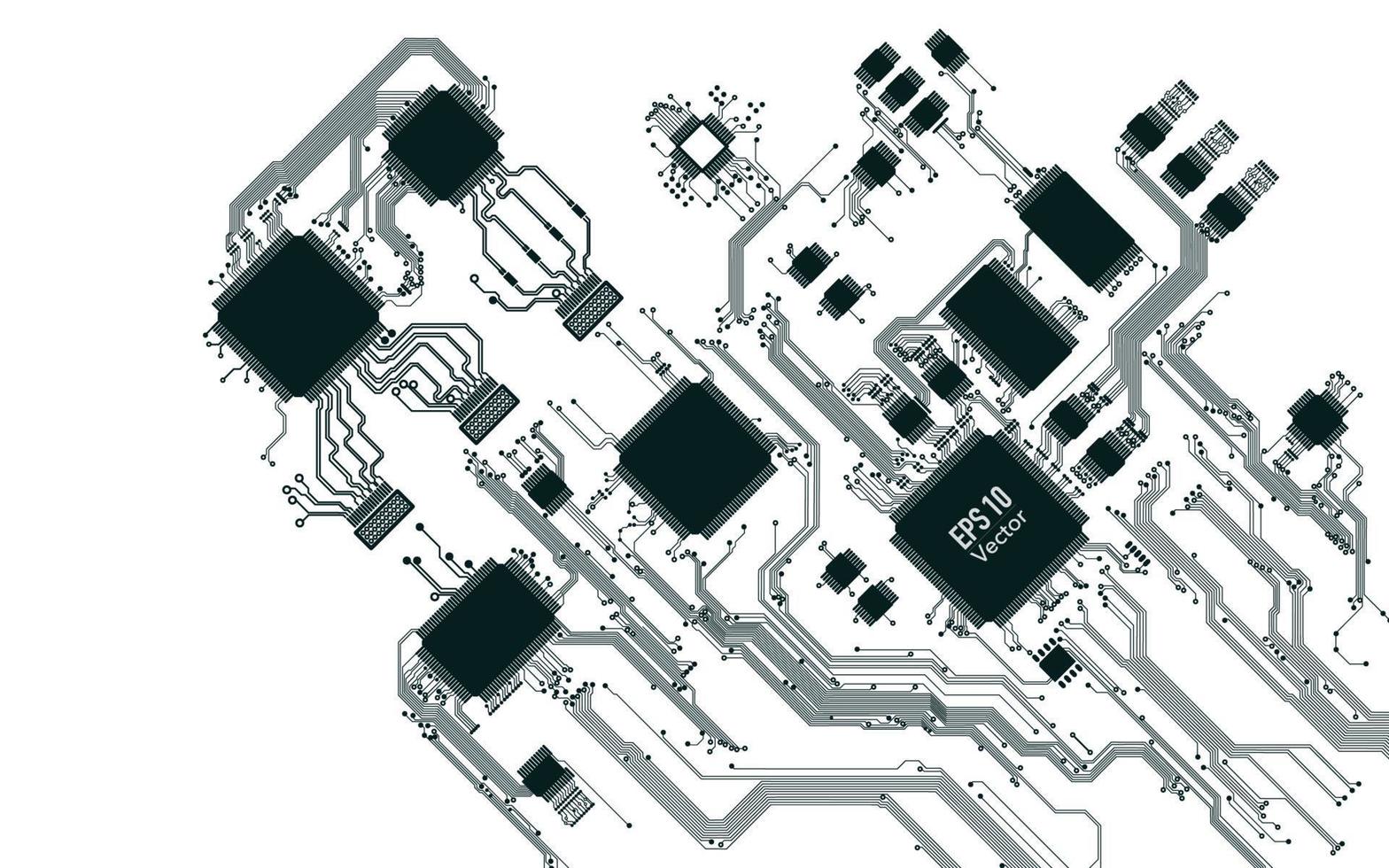 schwarzer elektronischer hintergrund vektor