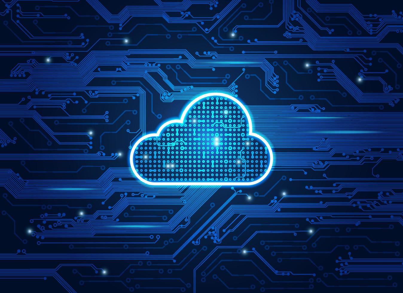 elektronisches Cloud-Computing vektor