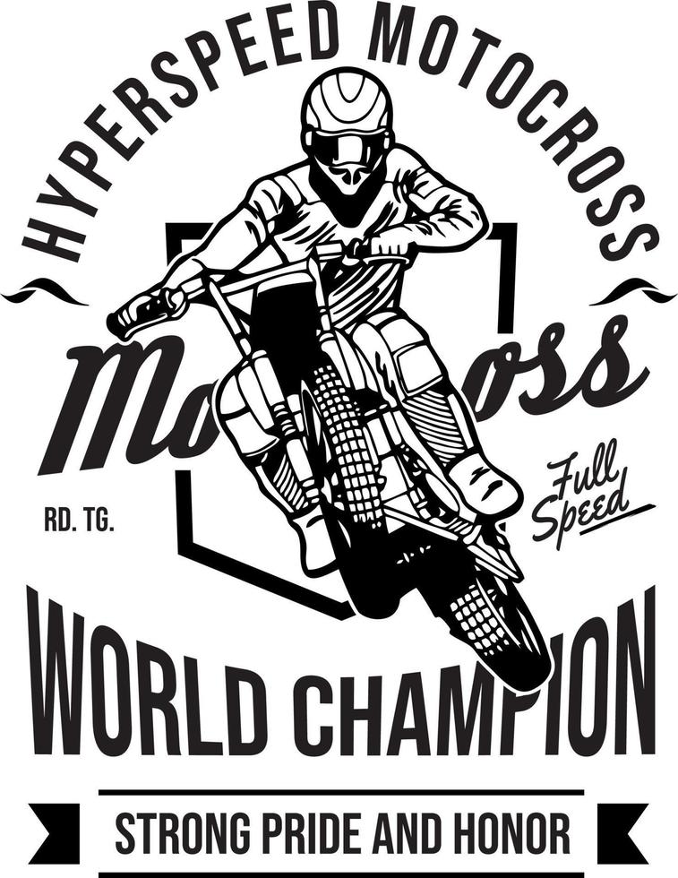 Hyperspeed-Motocross-Weltmeister vektor