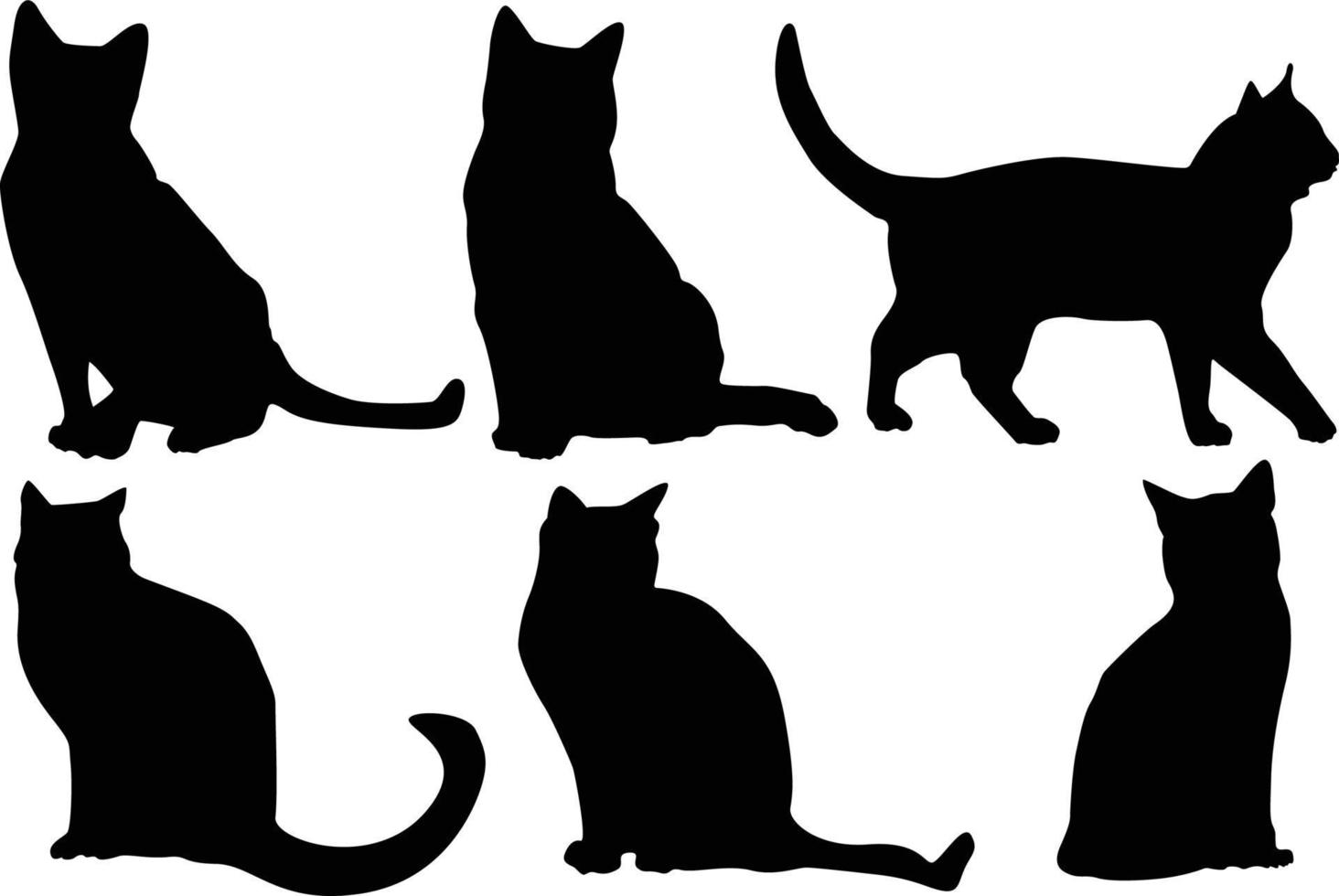 erstaunliche Katze Silhouette kreative Vektorgrafiken vektor