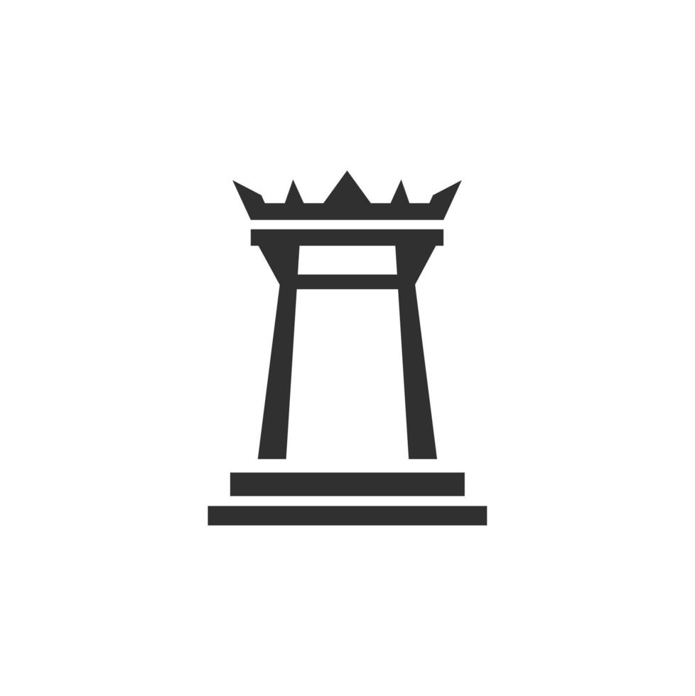 thailand landmärke ikon i trendig platt stil isolerad på vit bakgrund. symbol för din webbdesign, logotyp, app, ui. vektor illustration, eps