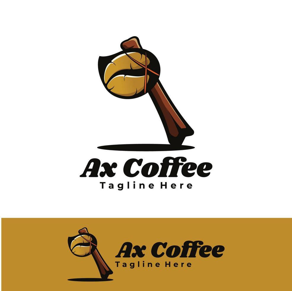 Axt-Kaffee-Logo-Illustration vektor