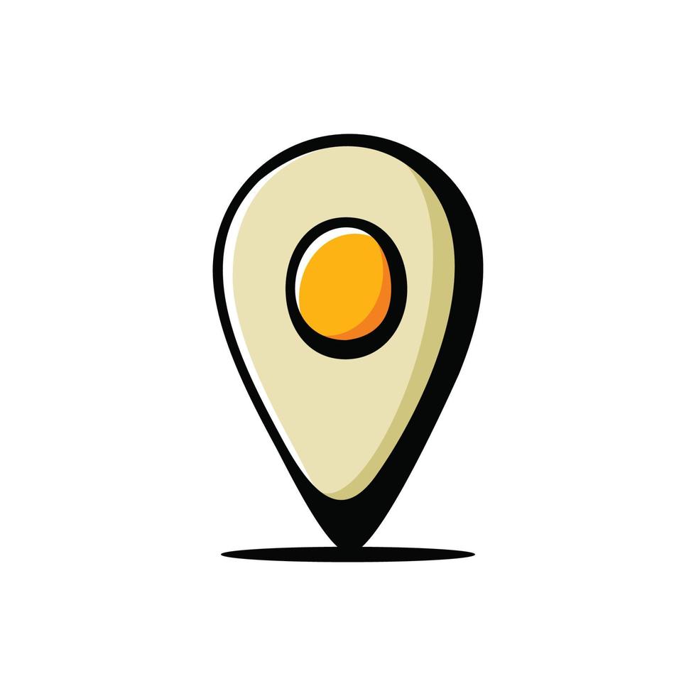 Egg-Point-Logo mit Ei und Standort vektor