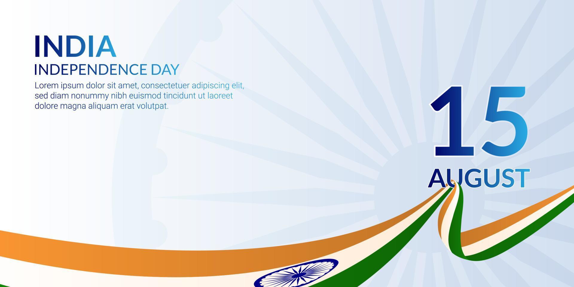 indischer unabhängigkeitstag hintergrund mit kopierraum für präsentation und bannerdesign vektor