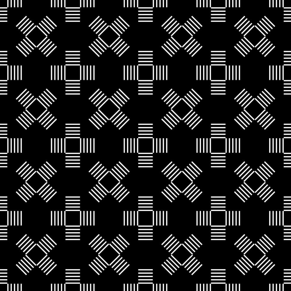 svart vit geometriskt blommönster vektor
