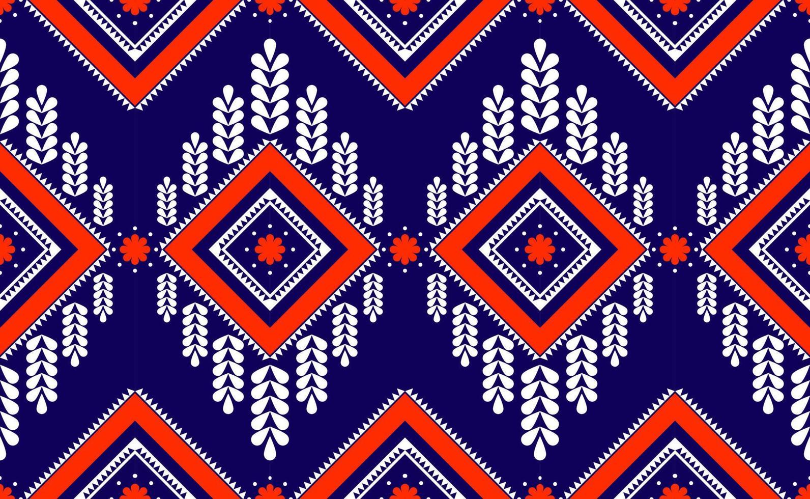 ethnisches geometrisches nahtloses Muster. einheimische traditionelle. Blumendekoration. Design für Hintergrund, Tapete, Textur, Stoff, Kleidung, Batik, Teppich, Sarong, Stickerei vektor