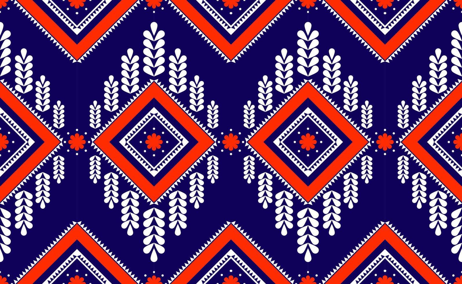 etniska geometriska sömlösa mönster. inhemska traditionella. blomdekoration. design för bakgrund, tapeter, textur, tyg, kläder, batik, matta, sarong, broderi vektor