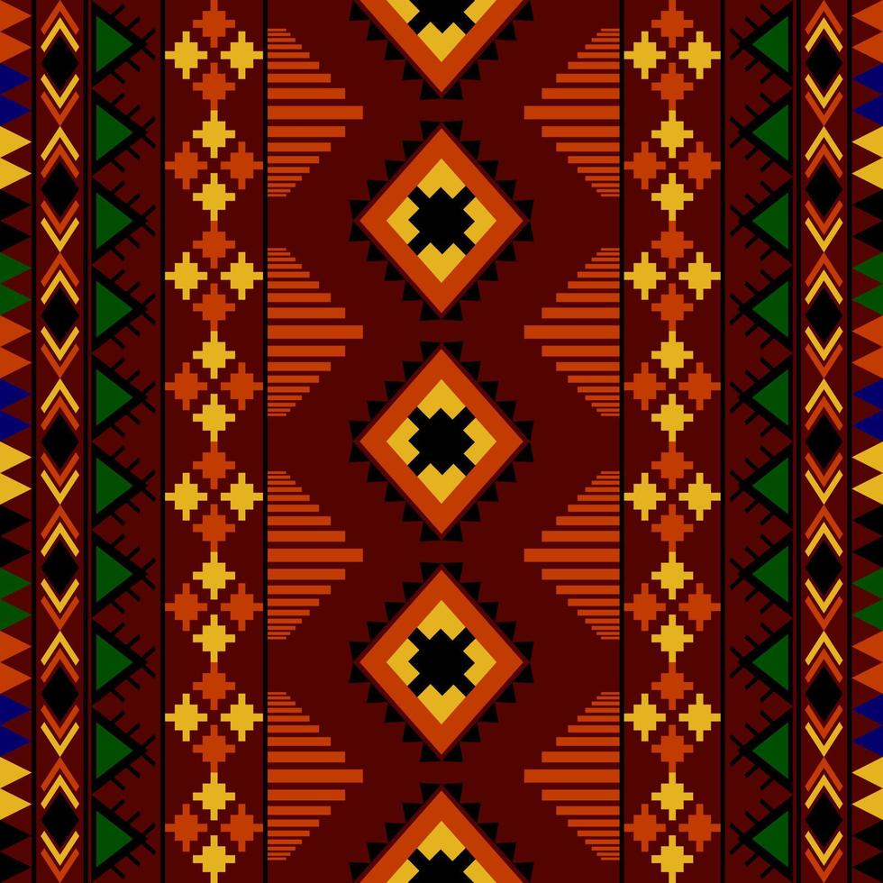 aztekiska etniska sömlösa mönster. geometriska inhemska traditionella. design för bakgrund, matta, tapeter, kläder, inslagning, batik, tyg, vektorillustration.broderistil. vektor