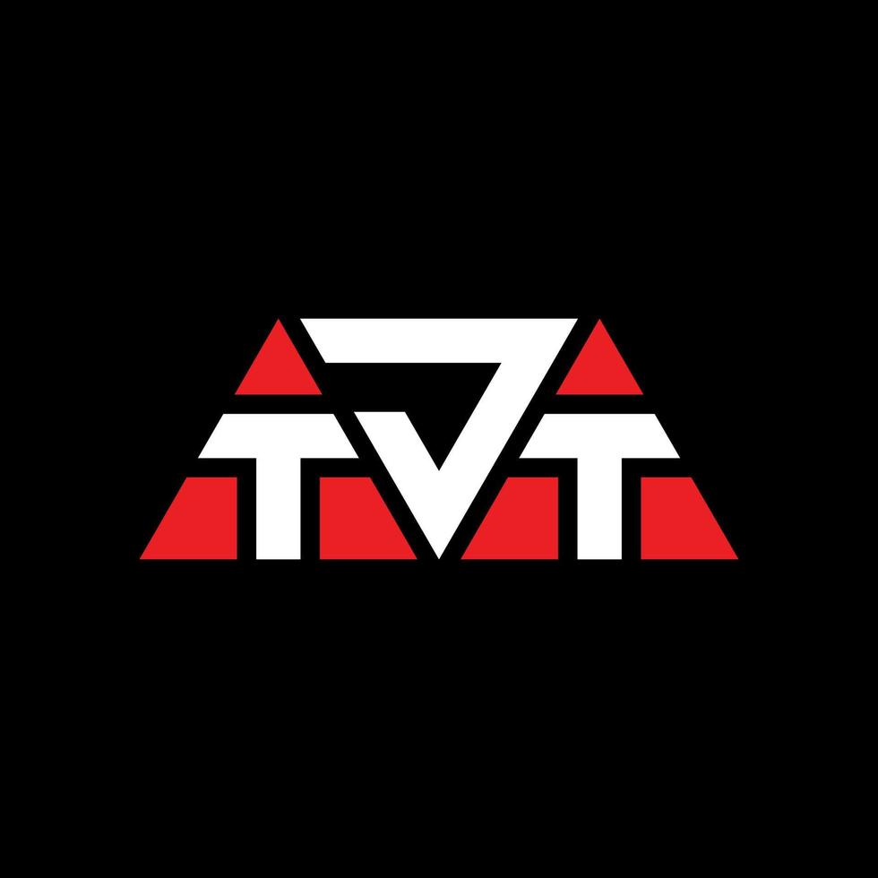 tjt Dreiecksbuchstaben-Logo-Design mit Dreiecksform. TJT-Dreieck-Logo-Design-Monogramm. TJT-Dreieck-Vektor-Logo-Vorlage mit roter Farbe. tjt dreieckiges Logo einfaches, elegantes und luxuriöses Logo. tjt vektor