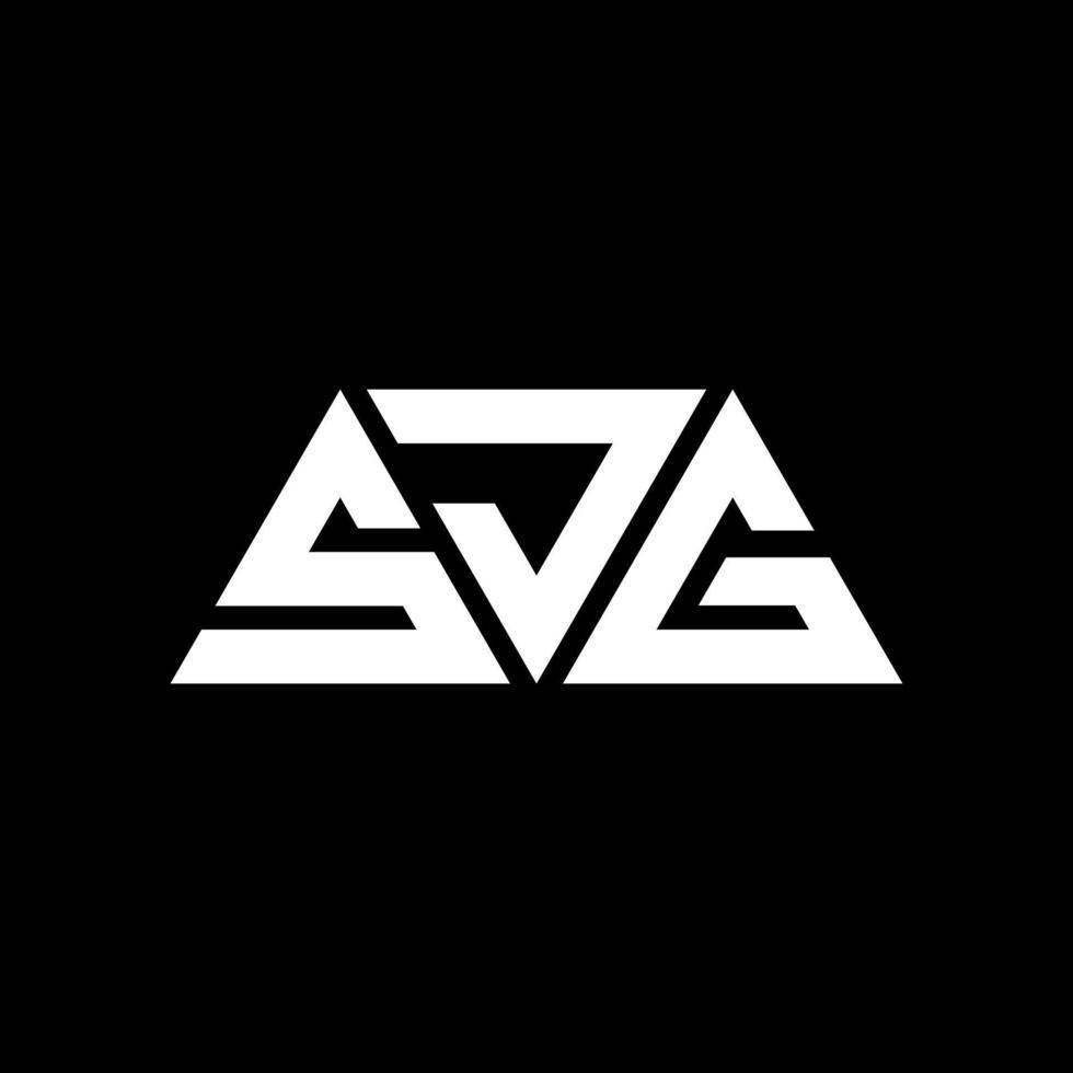 sjg-Dreieck-Buchstaben-Logo-Design mit Dreiecksform. Sjg-Dreieck-Logo-Design-Monogramm. sjg-Dreieck-Vektor-Logo-Vorlage mit roter Farbe. sjg dreieckiges Logo einfaches, elegantes und luxuriöses Logo. sjg vektor