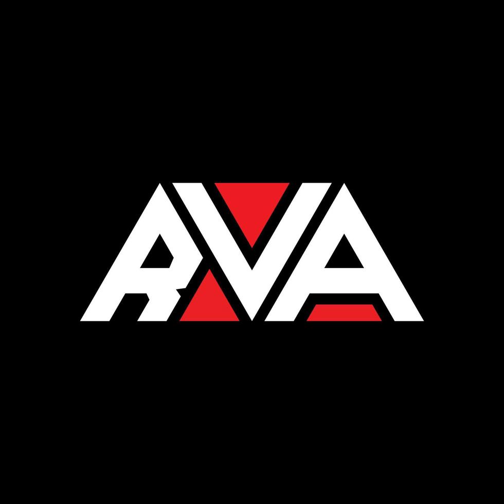 rva-Dreieck-Buchstaben-Logo-Design mit Dreiecksform. RVA-Dreieck-Logo-Design-Monogramm. RVA-Dreieck-Vektor-Logo-Vorlage mit roter Farbe. rva dreieckiges Logo einfaches, elegantes und luxuriöses Logo. rva vektor