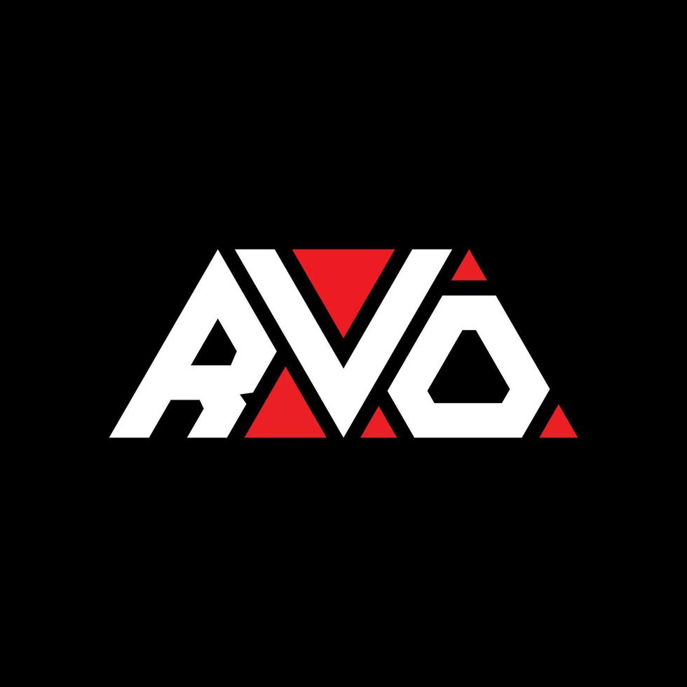 rvo-Dreieck-Buchstaben-Logo-Design mit Dreiecksform. RVO-Dreieck-Logo-Design-Monogramm. rvo-Dreieck-Vektor-Logo-Vorlage mit roter Farbe. rvo dreieckiges Logo einfaches, elegantes und luxuriöses Logo. Wohnmobil vektor