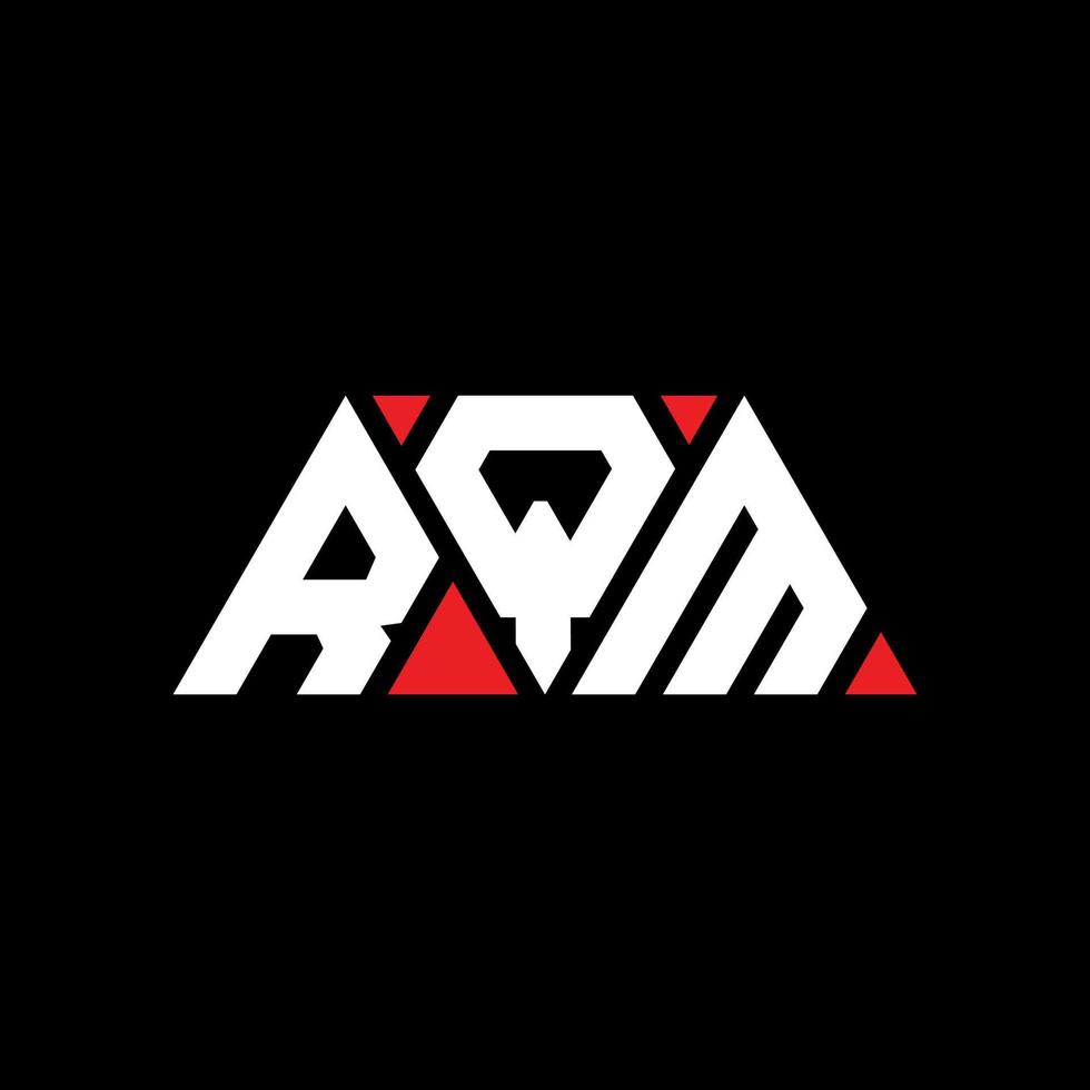 rqm Dreiecksbuchstaben-Logo-Design mit Dreiecksform. rqm-Dreieck-Logo-Design-Monogramm. rqm-Dreieck-Vektor-Logo-Vorlage mit roter Farbe. rqm dreieckiges Logo einfaches, elegantes und luxuriöses Logo. rqm vektor
