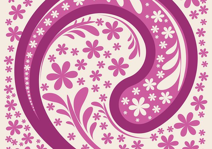 Rosa Paisley Hintergrund Vektor