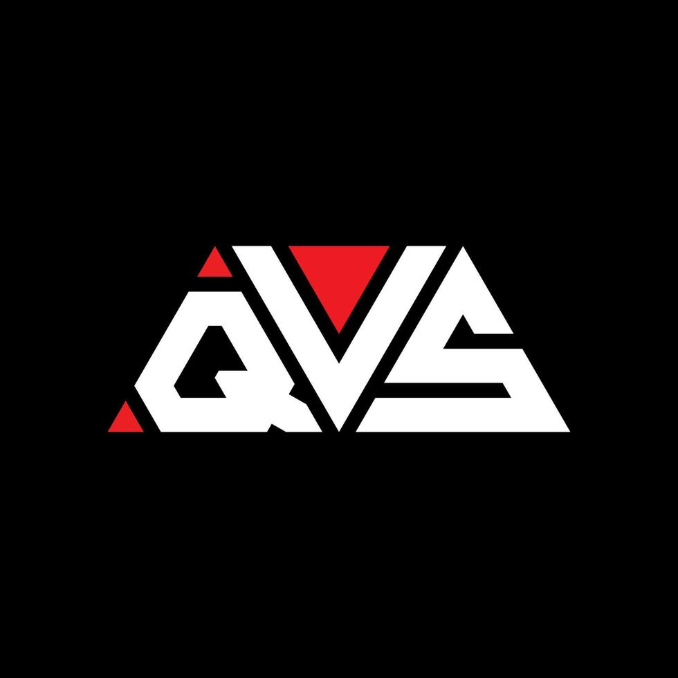 qvs Dreiecksbuchstaben-Logo-Design mit Dreiecksform. qvs-Dreieck-Logo-Design-Monogramm. qvs-Dreieck-Vektor-Logo-Vorlage mit roter Farbe. qvs dreieckiges Logo einfaches, elegantes und luxuriöses Logo. qvs vektor