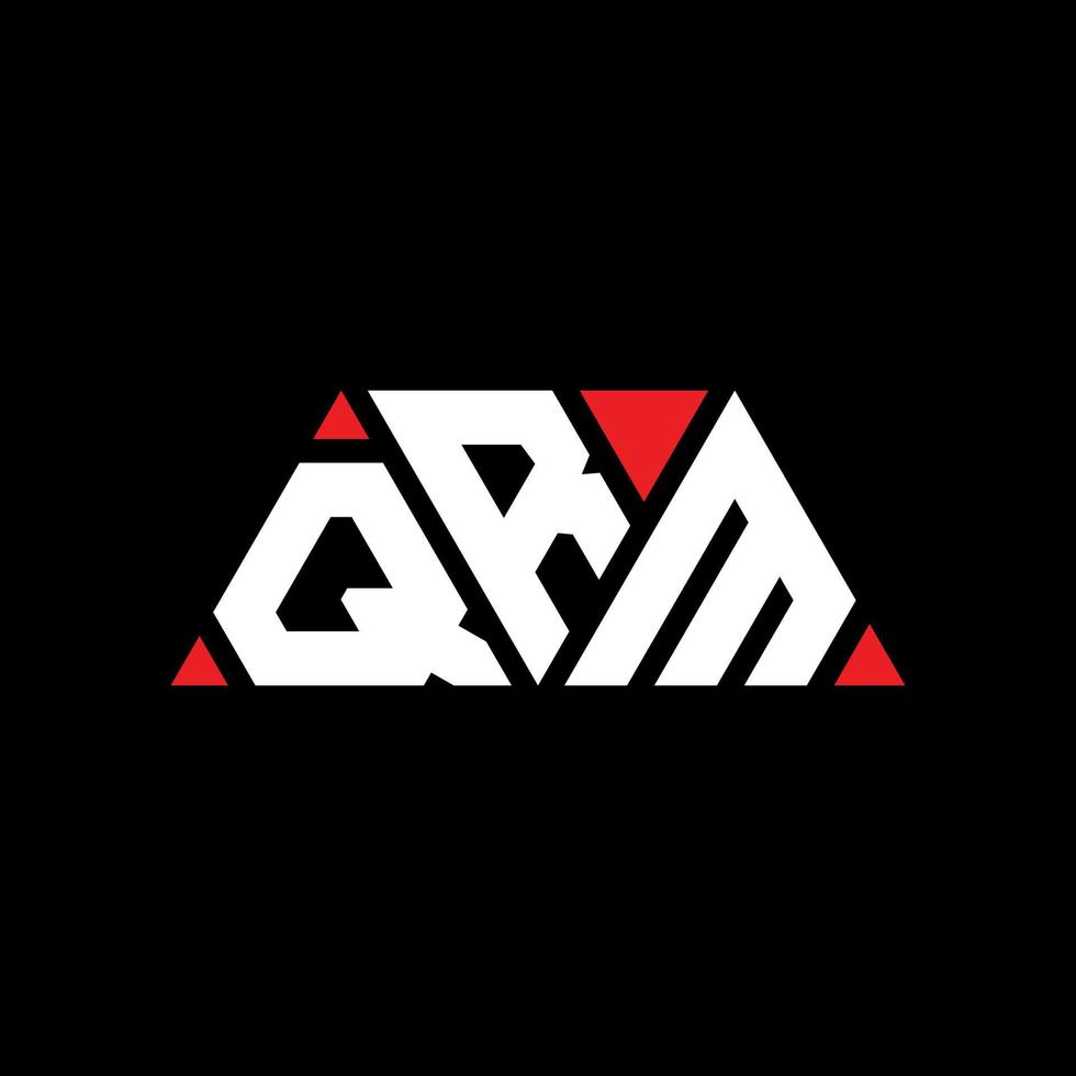 QRM-Dreieck-Buchstaben-Logo-Design mit Dreiecksform. QRM-Dreieck-Logo-Design-Monogramm. QRM-Dreieck-Vektor-Logo-Vorlage mit roter Farbe. qrm dreieckiges Logo einfaches, elegantes und luxuriöses Logo. qrm vektor