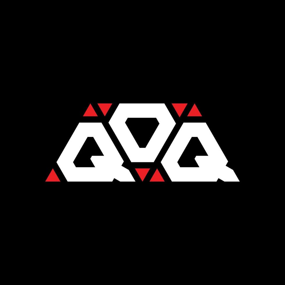qoq triangel bokstavslogotypdesign med triangelform. qoq triangel logotyp design monogram. qoq triangel vektor logotyp mall med röd färg. qoq triangulär logotyp enkel, elegant och lyxig logotyp. qoq