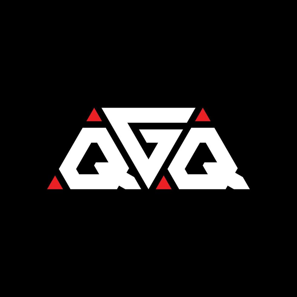 qgq triangel bokstavslogotypdesign med triangelform. qgq triangel logotyp design monogram. qgq triangel vektor logotyp mall med röd färg. qgq triangulär logotyp enkel, elegant och lyxig logotyp. qgq
