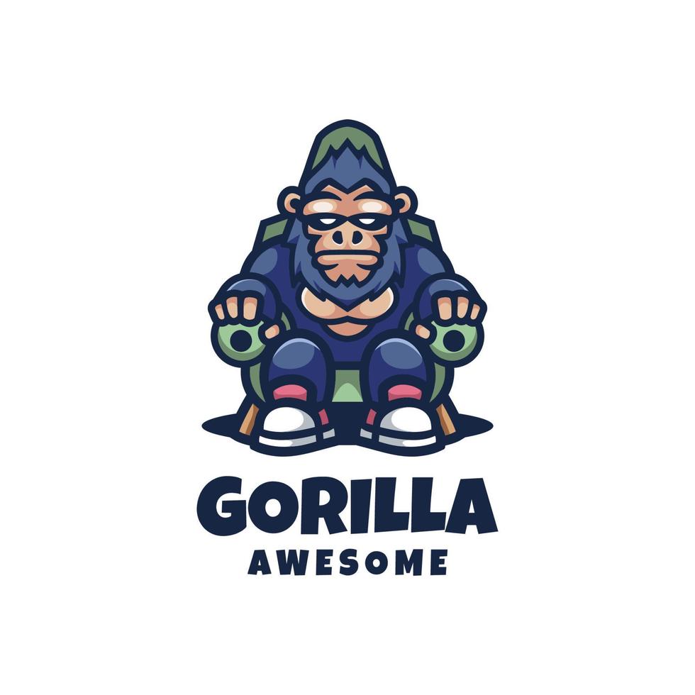 illustration vektorgrafik av gorilla, bra för logotypdesign vektor