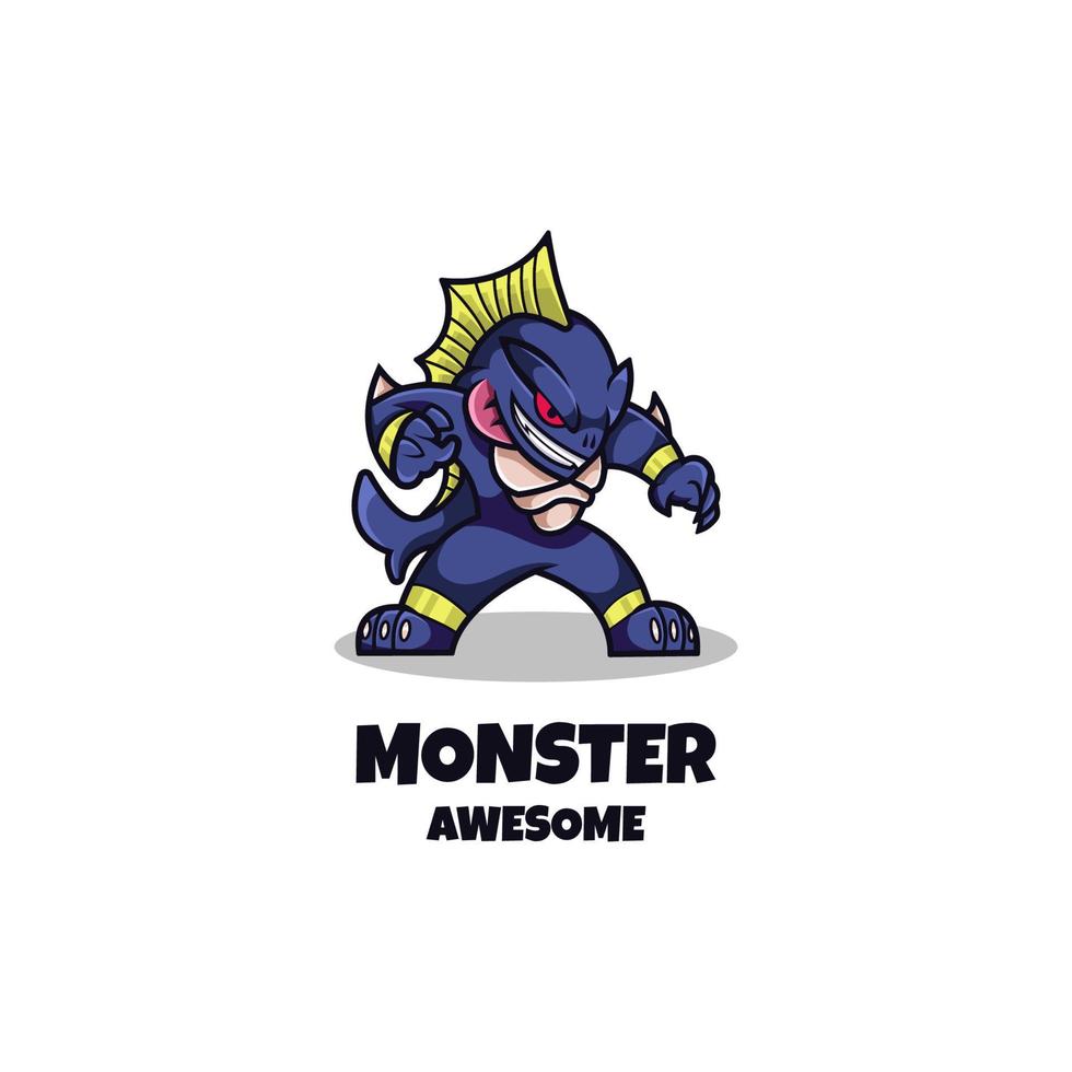 Illustrationsvektorgrafik des Monsters, gut für Logodesign vektor